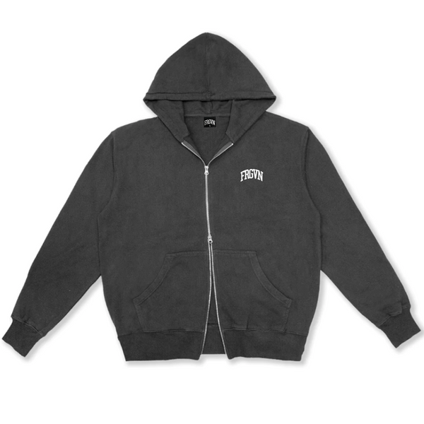 FRGVN Garment Dyed Double Zip Hoodie