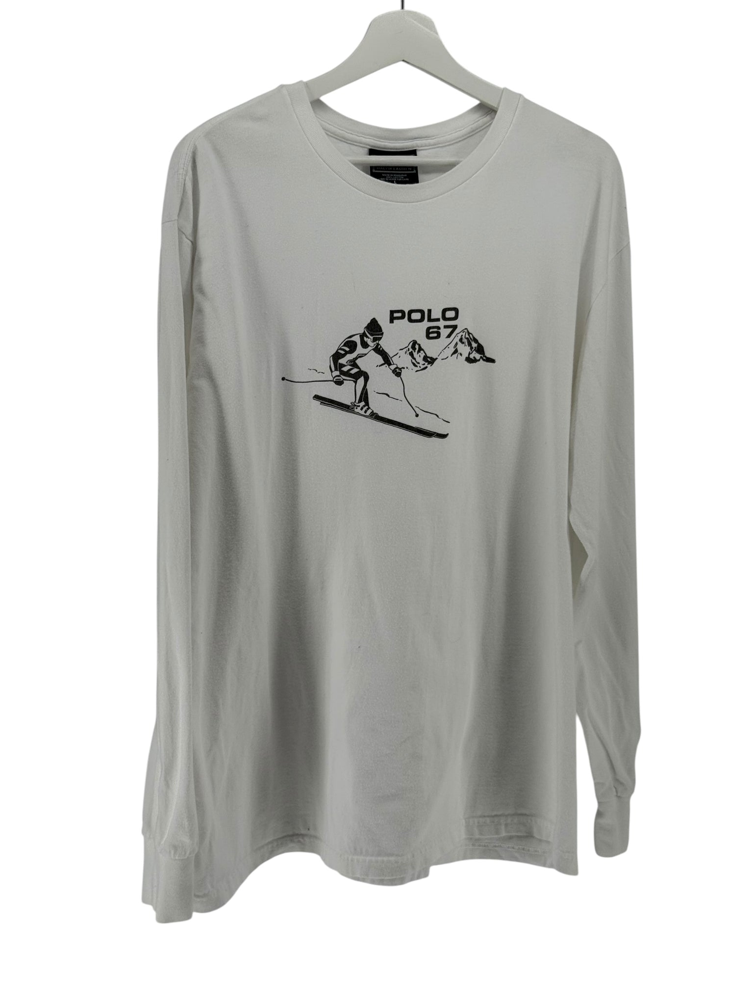 POLO SPORT White Long Sleeve skier graphic