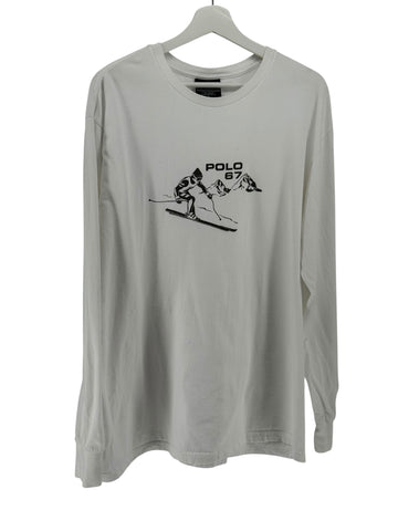 POLO SPORT White Long Sleeve skier graphic