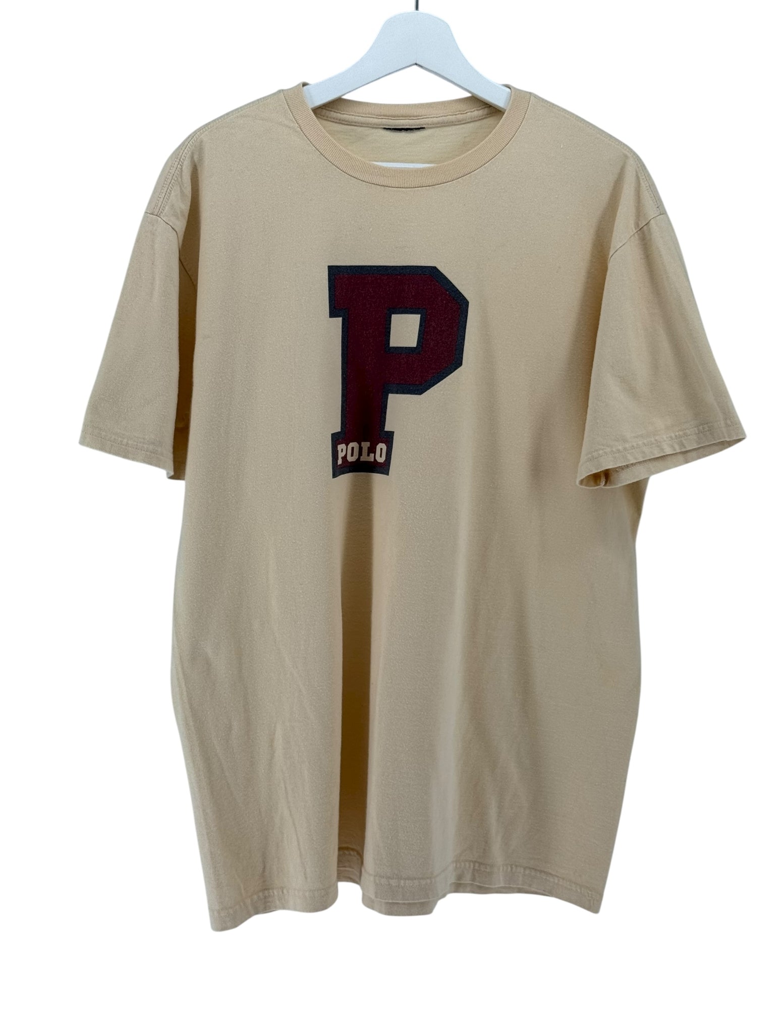 POLO  Burgundy P Logo (khaki Tee)