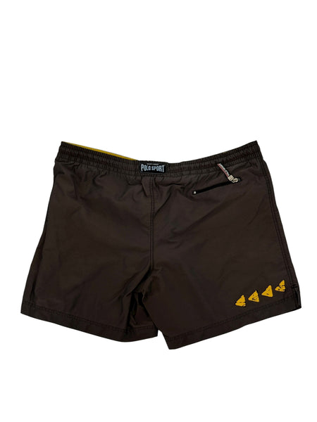 POLO SPORT Black Swim Trunk yellow Logo