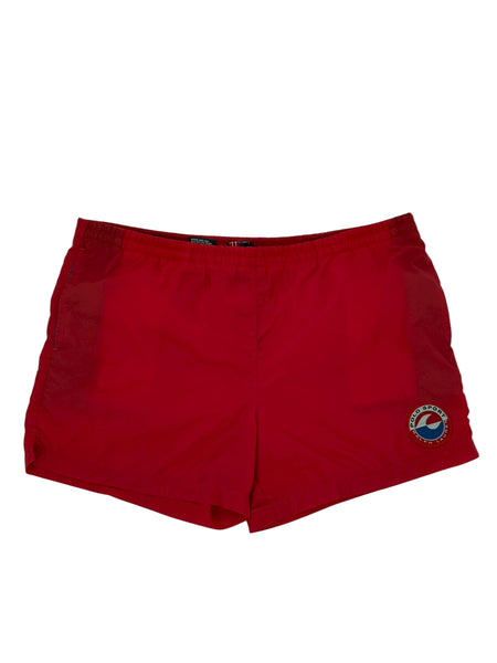 POLO SPORT Red Swim Trunk Wave Logo