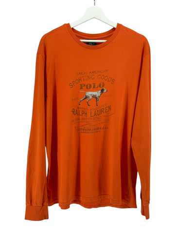 POLO dog graphic orange long sleeve