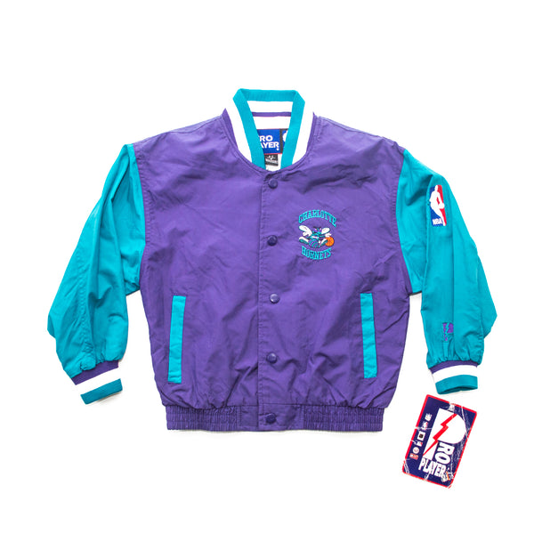 90's Youth Pro Player Charlotte Hornets Button Up Jacket